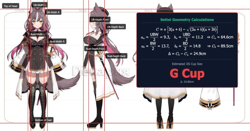 Математик создал сайт для точного расчёта размера сисек аниме-персонажей